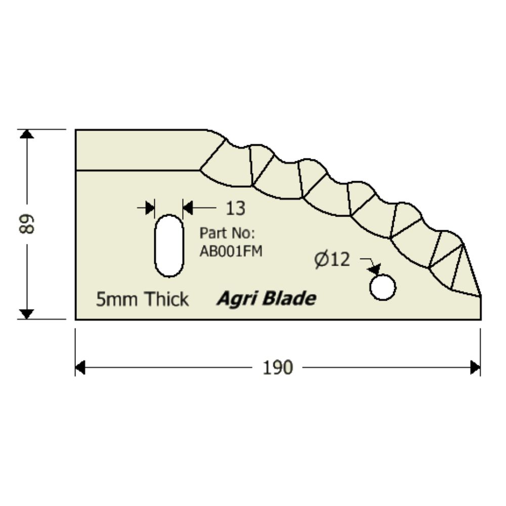 Durable feed mixer blade for agricultural mixing machines