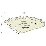 Replacement feed mixer knife for feed wagons