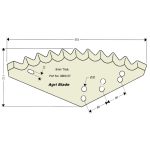 Replacement feed mixer knife for feed wagons
