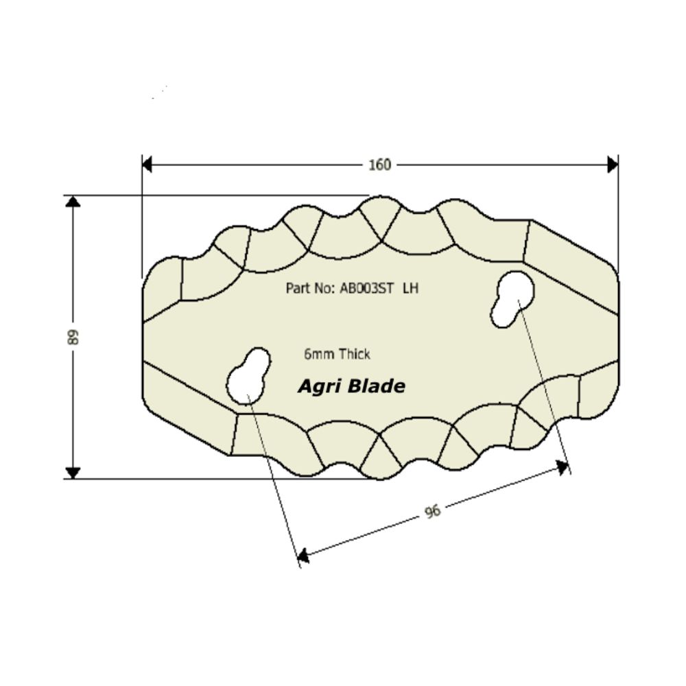 Durable feed mixer blade for agricultural mixing machines