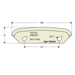 Replacement feed mixer knife for feed wagons