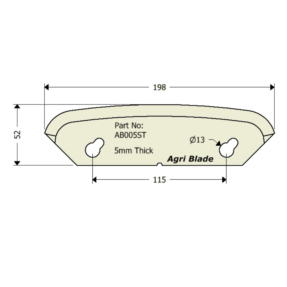 Replacement feed mixer knife for feed wagons