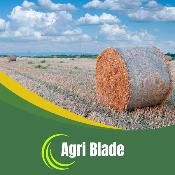 Agri Blade product catalogue featuring feed mixer blades, harvester blades, baler blades, and bush cutter blades