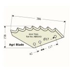 Replacement feed mixer knife for feed wagons