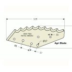 Replacement feed mixer knife for feed wagons
