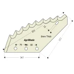 Durable feed mixer blade for agricultural mixing machines Replacement feed mixer knife for feed wagons High-quality feed mixer wagon knife for farming equipment