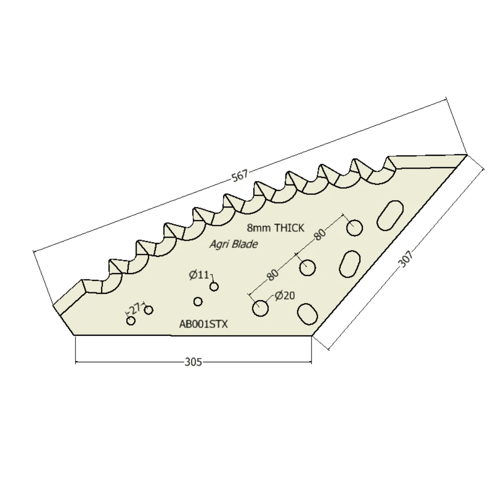 Feed Mixer Blades – AB001STX